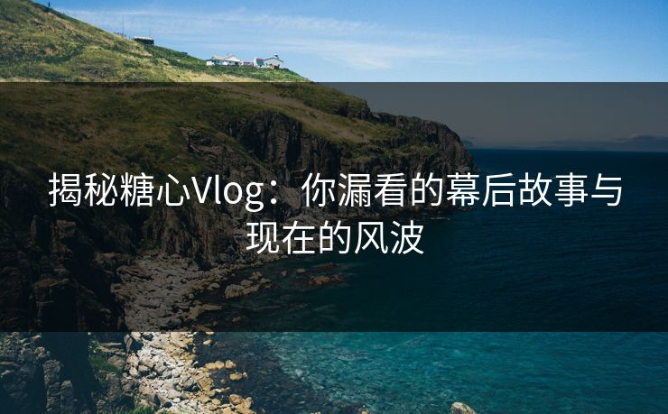 揭秘糖心Vlog：你漏看的幕后故事与现在的风波